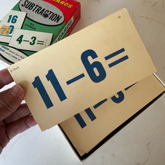 Whitman Flash Cards Set -  Set of TWO Large and Small / Subtraction / Multiply - Picture 3 of 10